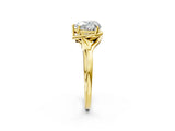Yellow gold Heart Cut Diamond Solitaire Ring with Twist Band and Four-Prong Setting_59