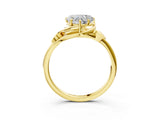 Yellow gold Heart Cut Diamond Solitaire Ring with Twist Band and Four-Prong Setting_60