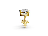 10K Yellow Gold 1.02 Carat E-F VVS-VS Heart Diamond Stud Earrings
