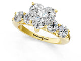 Yellow gold Heart Cut Five-Stone Prong Set Diamond Ring with Classic Band_40