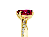 Yellow gold Heart Cut Garnet Engagement Ring with Side Stone Accents and Four-Prong Setting_65
