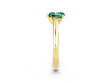 Yellow gold Heart Cut Green Sapphire Solitaire Engagement Ring with Cathedral Setting and Four-Prong Mount_26