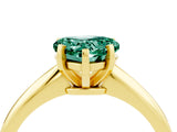 Yellow gold Heart Cut Green Sapphire Solitaire Engagement Ring with Classic Band and Four-Prong Setting_28