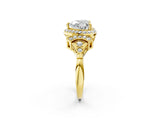 Yellow gold Heart Cut Halo Diamond Split Shank Engagement Ring with Four-Prong Setting_15