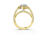 Yellow gold Heart Cut Halo Pave Split Shank Prong Setting Ring_35