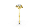 Yellow gold Heart Cut Halo Round Diamond Solitaire Engagement Ring with Pave Band and Four-Prong Setting_17