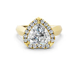 Yellow gold Heart Cut Halo Solitaire Engagement Ring with Square Band and Four-Prong Setting_67