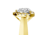 Yellow gold Heart Cut Halo Solitaire Engagement Ring with Square Band and Four-Prong Setting_72