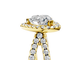 Yellow gold Heart Cut Halo Split Shank Pave Set Ring_76