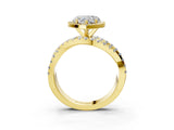 Yellow gold Heart Cut Halo Split Shank Prong Setting Ring_15