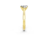 Yellow gold Heart Cut Moissanite Solitaire Engagement Ring with Cathedral Setting and Four-Prong Mount_26
