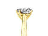Yellow gold Heart Cut Moissanite Solitaire Engagement Ring with Cathedral Setting and Four-Prong Mount_29