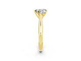 Yellow gold Heart Cut Moissanite Solitaire Engagement Ring with Cathedral Setting and Four-Prong Mount_32