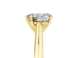 Yellow gold Heart Cut Moissanite Solitaire Engagement Ring with Cathedral Setting and Four-Prong Mount_71