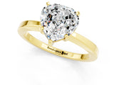 Yellow gold Heart Cut Moissanite Solitaire Engagement Ring with Classic Band and Four-Prong Setting_25