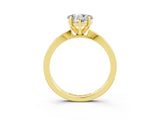 Yellow gold Heart Cut Moissanite Solitaire Engagement Ring with Classic Band and Four-Prong Setting_27