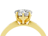 Yellow gold Heart Cut Moissanite Solitaire Engagement Ring with Classic Band and Four-Prong Setting_28