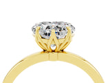 Yellow gold Heart Cut Moissanite Solitaire Ring with Thin Band and Prong Setting_16