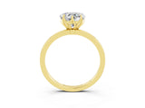 Yellow gold Heart Cut Moissanite Solitaire Ring with Thin Band and Prong Setting_27