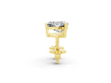 Yellow gold Heart Cut Moissanite Stud Earrings_20