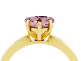 Yellow gold Heart Cut Morganite Solitaire Engagement Ring with Classic Band and Four-Prong Setting_28