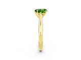Yellow gold Heart Cut Peridot Solitaire Engagement Ring with Cathedral Setting and Four-Prong Mount_26