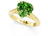 Yellow gold Heart Cut Peridot Solitaire Engagement Ring with Cathedral Setting and Four-Prong Mount_31