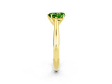 Yellow gold Heart Cut Peridot Solitaire Engagement Ring with Cathedral Setting and Four-Prong Mount_68