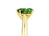 Yellow gold Heart Cut Peridot Solitaire Engagement Ring with Cathedral Setting and Four-Prong Mount_71