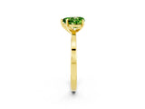 Yellow gold Heart Cut Peridot Solitaire Engagement Ring with Classic Band and Four-Prong Setting_26