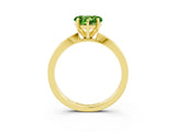 Yellow gold Heart Cut Peridot Solitaire Engagement Ring with Classic Band and Four-Prong Setting_27