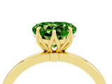 Yellow gold Heart Cut Peridot Solitaire Ring with Thin Band and Prong Setting_16