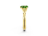 Yellow gold Heart Cut Peridot Solitaire Twist Band Prong Setting Ring_38