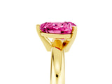 Yellow gold Heart Cut Pink Sapphire Solitaire Engagement Ring with Round Band and Four-Prong Setting_29