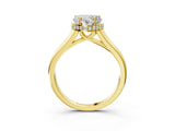 Yellow gold Heart Cut Solitaire Diamond Engagement Ring with Four-Prong Setting and Tapered Band_10