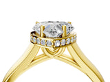 Yellow gold Heart Cut Solitaire Diamond Engagement Ring with Four-Prong Setting and Tapered Band_11