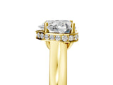 Yellow gold Heart Cut Solitaire Diamond Engagement Ring with Four-Prong Setting and Tapered Band_12