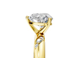 Yellow gold Heart Cut Solitaire Diamond Engagement Ring with Twisted Pave Band and Four-Prong Setting_8