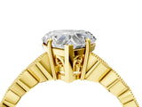 Yellow gold Heart Cut Solitaire Diamond Ring with Infinity Twist Band and Four-Prong Setting_13