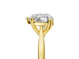 Yellow gold Heart Cut Solitaire Diamond Ring with Six-Prong Setting and Classic Band_17