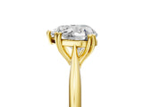 Yellow gold Heart Cut Solitaire Diamond Ring with Six-Prong Setting and Classic Band_8