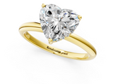 Yellow gold Heart Cut Solitaire Engagement Ring with Four-Prong Setting and Classic Band_40