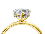 Yellow gold Heart Cut Solitaire Engagement Ring with Four-Prong Setting and Classic Band_43