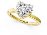 Yellow gold Heart Cut Solitaire Engagement Ring with Four-Prong Setting on a Classic Band_41