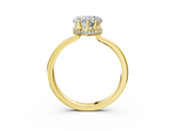 Yellow gold Heart Cut Solitaire Engagement Ring with Four-Prong Setting on a Classic Band_43