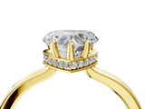 Yellow gold Heart Cut Solitaire Engagement Ring with Four-Prong Setting on a Classic Band_44
