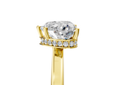 Yellow gold Heart Cut Solitaire Engagement Ring with Four-Prong Setting on a Classic Band_45