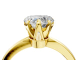 Yellow gold Heart Cut Solitaire Engagement Ring with Six-Prong Setting and Tapered Band_11
