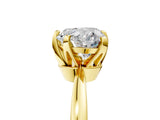 Yellow gold Heart Cut Solitaire Engagement Ring with Six-Prong Setting and Tapered Band_12