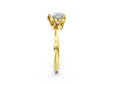 Yellow gold Heart Cut Solitaire Engagement Ring with Six-Prong Setting and Tapered Band_9